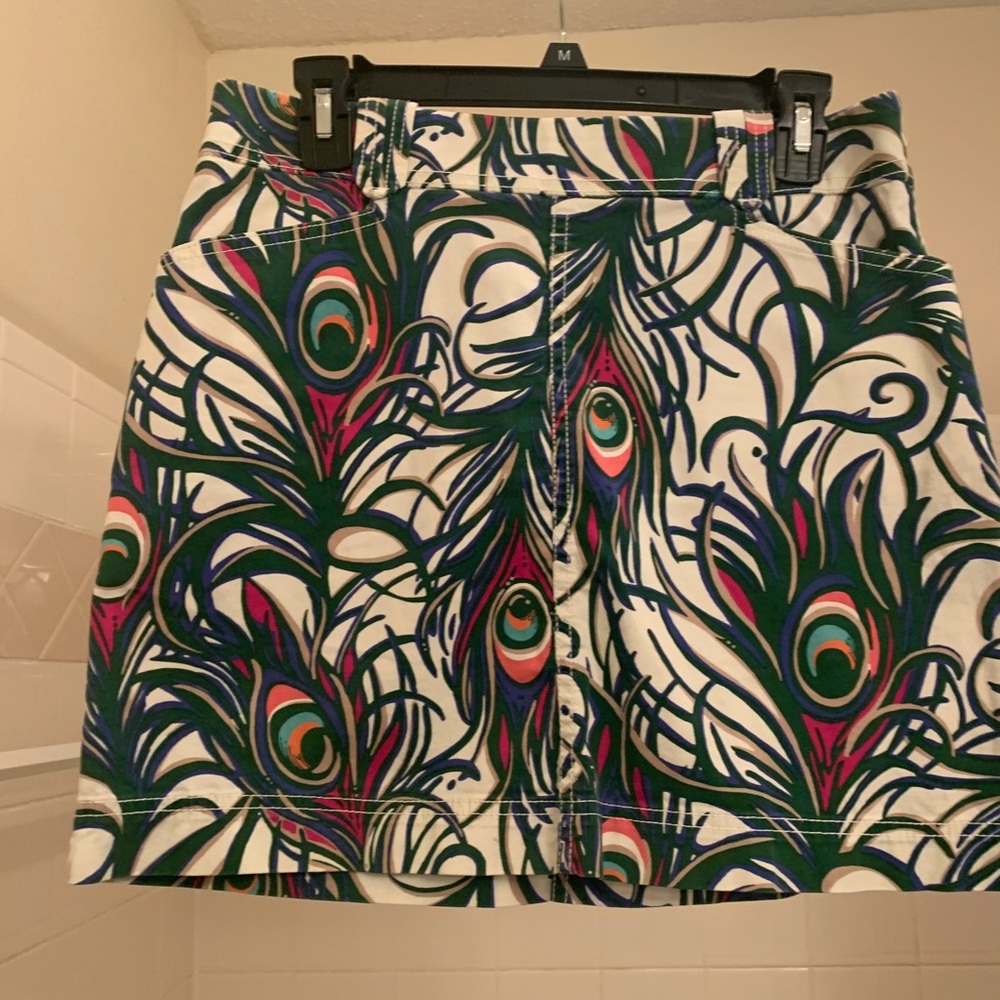 Lilly Pulitzer Peacock Pencil Skirt Size 6